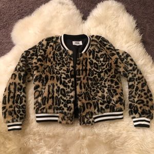 Leopard bomber jacket